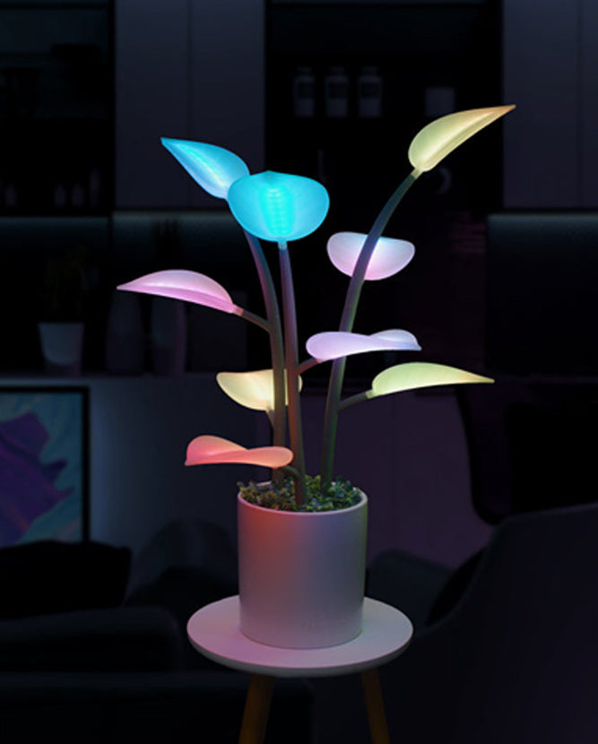 Dynamic Smart lighting that Brings your space to life. Elevated Mood Lighting in the form of a Houseplant. LED plant.