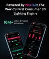 Inside Fluora is a 3D Lighting Engine that can display 16 million colors and magical lighting animations. This is the world's first consumer 3D lighting engine.