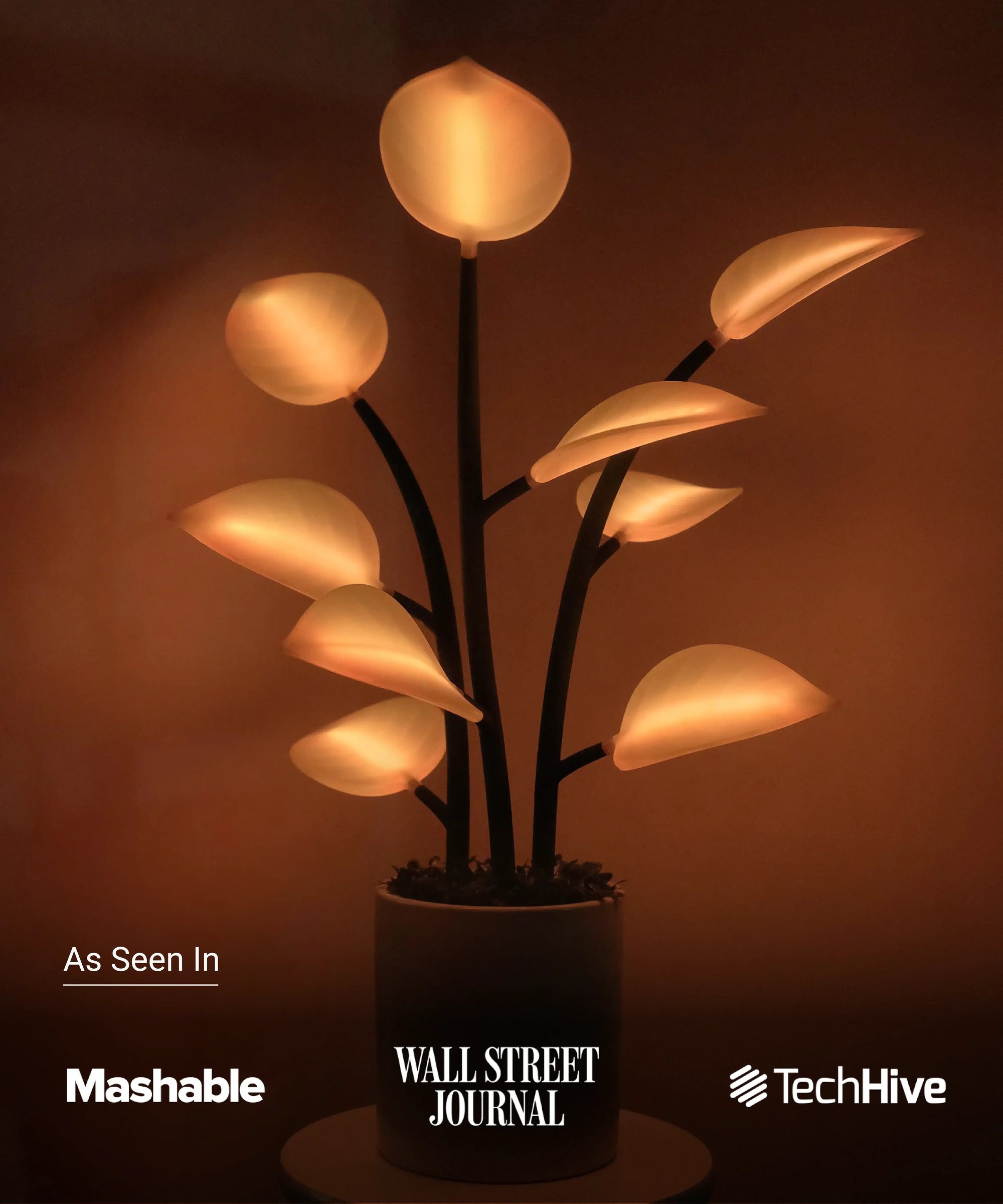 Fluora has been covered by top journalists and lighting reviews in Mashable, the Wall Street Journal, and TechHive.