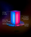 Each Monos is 11" tall, has 5 illuminating surfaces and a floating base design